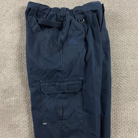 5.11 Tactical Series Cargo Pants Men's 34 x 30 Measures 31 x 29.5 Blue Ripstop - Picture 5 of 12